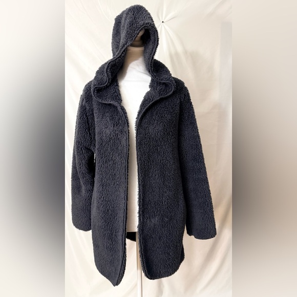 PINK Victoria’s Secret Oversized Faux Sherpa Hooded Cardigan Jacket Size XS/S - Picture 2 of 10